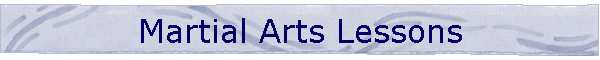 Martial Arts Lessons